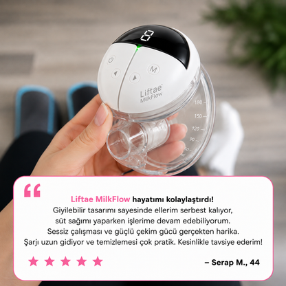 Liftae MilkFlow™ | Giyilebilir Elektrikli Göğüs Pompası